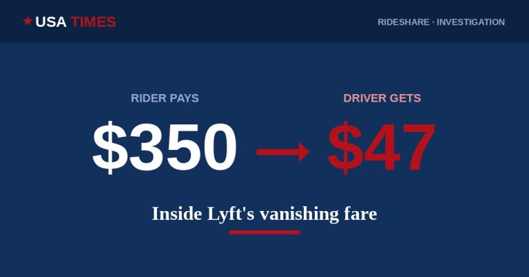 The Rider Sees $350. Drivers Say They Get $47. Inside Lyft’s Vanishing Fare.