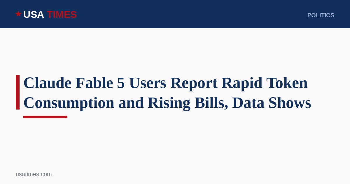 Claude Fable 5 Users Report Rapid Token Consumption and Rising Bills, Data Shows